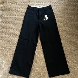 Dickies Black Dress Pants High-Waisted Wide-Leg